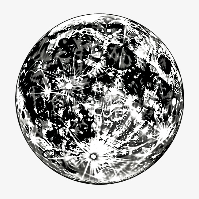 满月太空png插图
