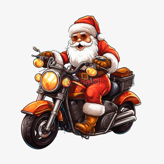 圣诞节期间，圣诞老人角色骑在摩