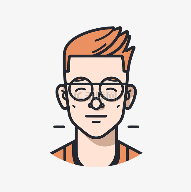 一个戴着眼镜的橙色头发的男人戴