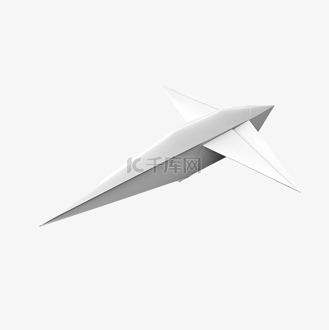 纸飞机 3d 插图