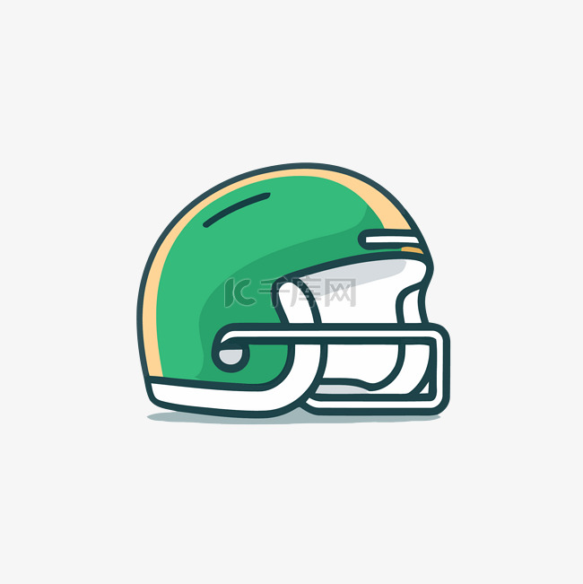 旧绿色足球头盔足球图标的新设计