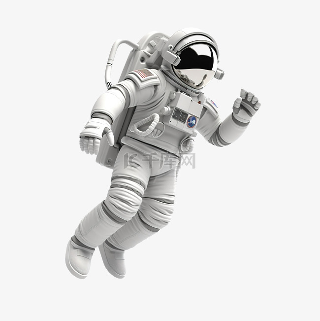 宇航员在外太空自定义设置 3d