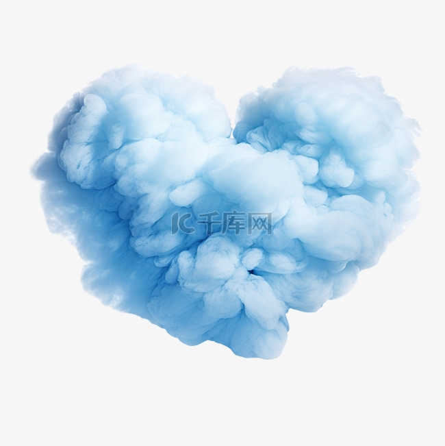 蓝云之心 情人节的云 蓬松的云