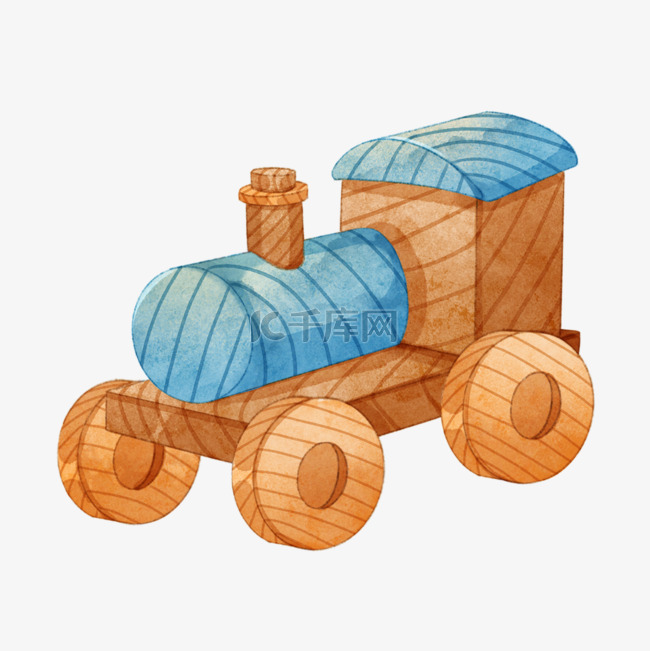 木制可爱玩具小火车
