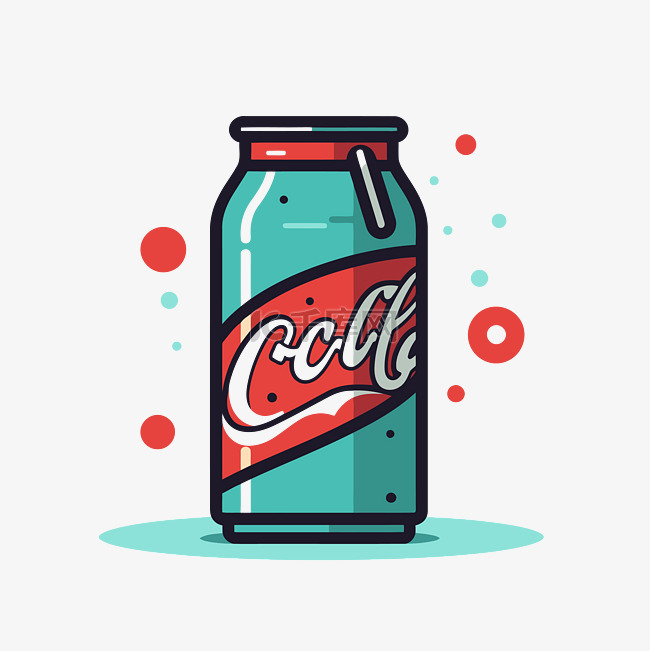 可乐瓶艺术矢量图