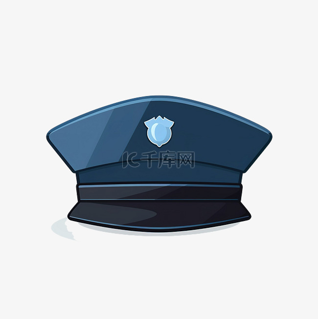 简约风格的警察帽插画