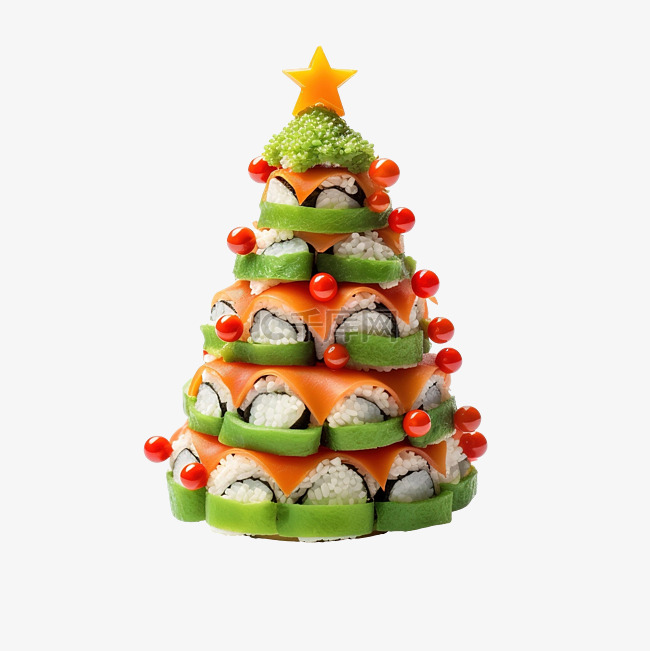 圣诞节概念的寿司