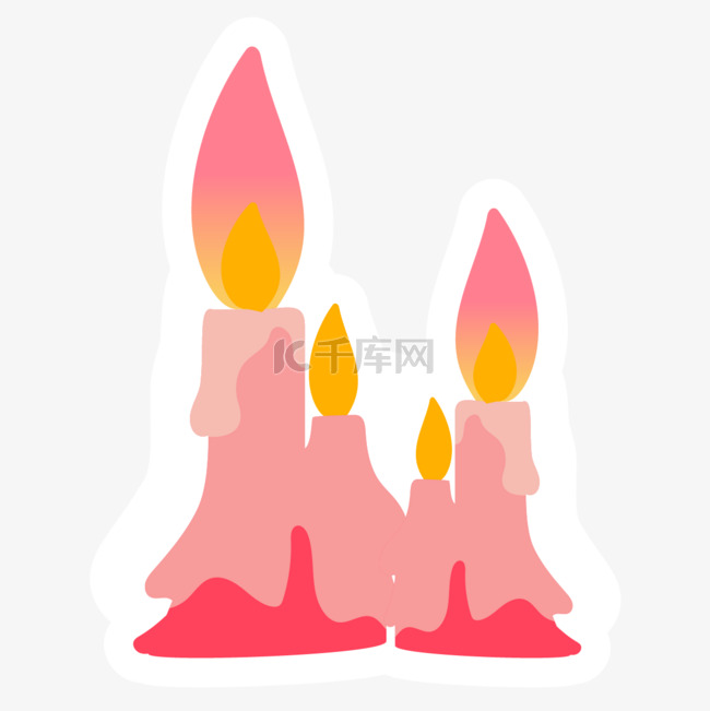 蜡烛粉色万圣节