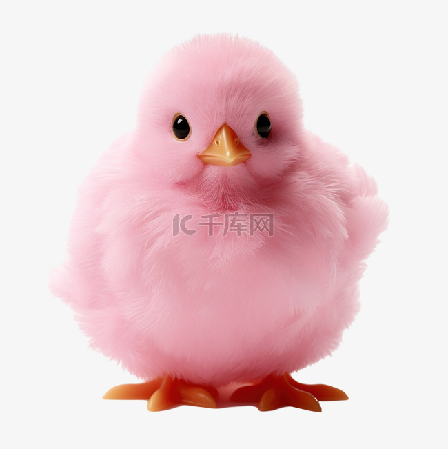 粉红色的复活节小鸡