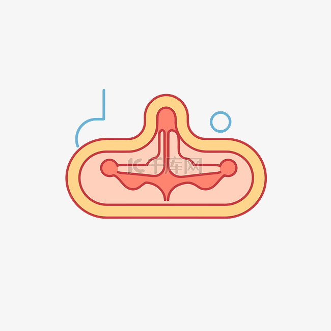 扁平胃图标图标设计扁平胃图标粉