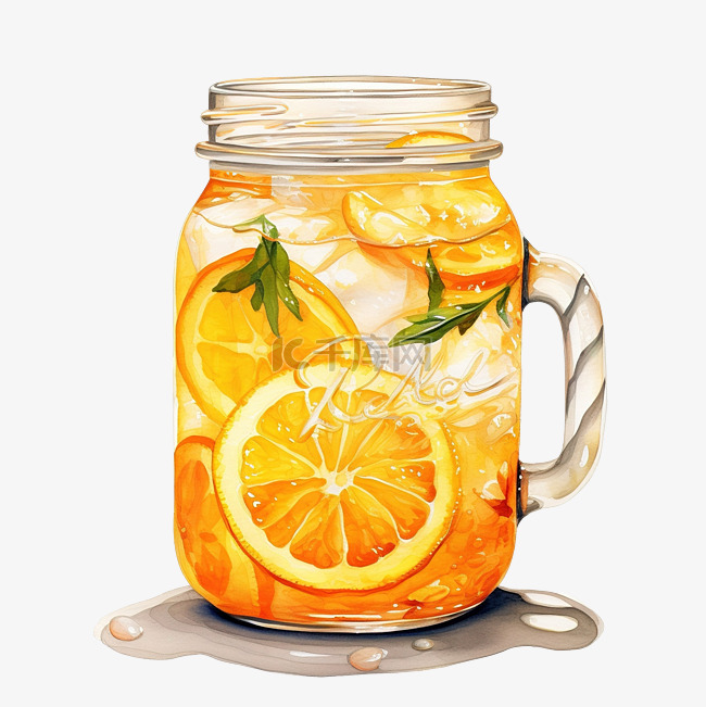 刷新橙色饮料罐