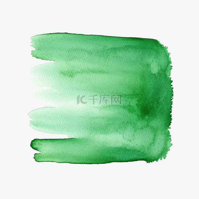 水彩绿色染色