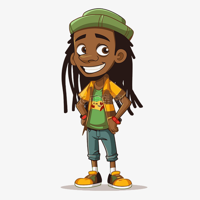 牙买加剪贴画卡通非洲人卡通人物