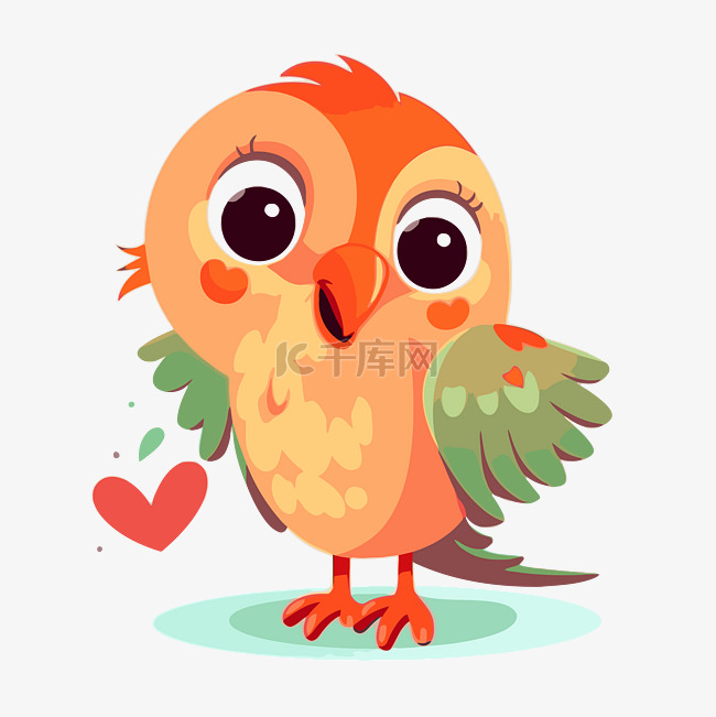 爱情鸟剪贴画可爱的卡通可爱的鹦