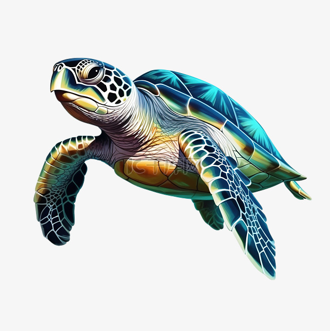 海龟水色png插图海洋动物