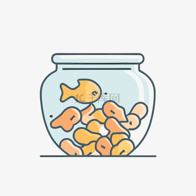有黄色和橙色鱼的鱼缸 向量