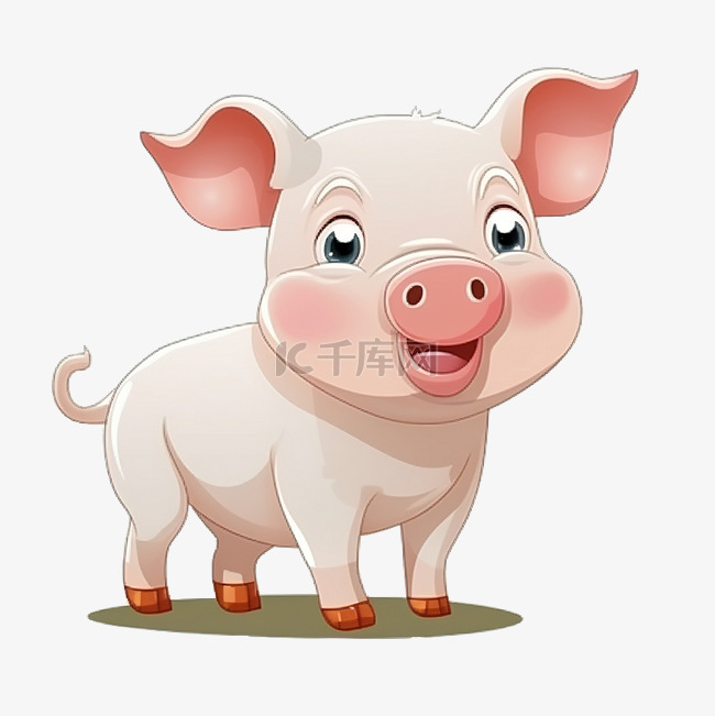 卡通农场动物猪