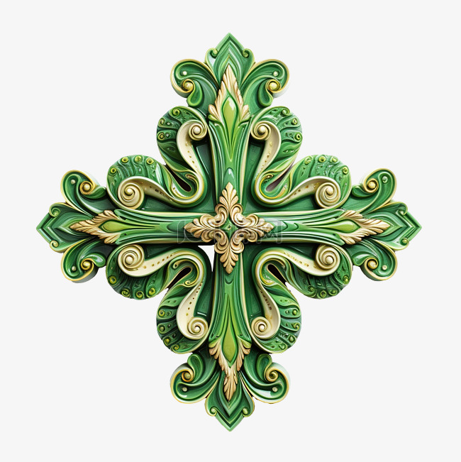 绿色十字装饰