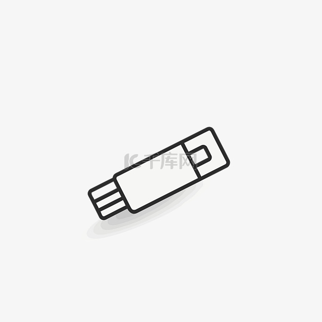 白色背景上的 USB 数据笔图