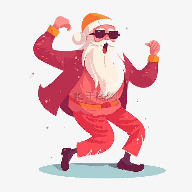 跳舞的圣诞老人 向量