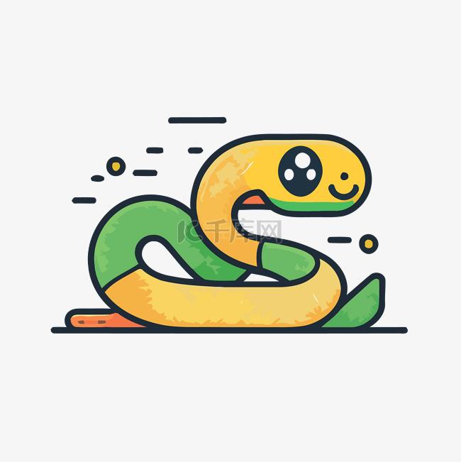 蛇标志图平面设计概念图形设计卡