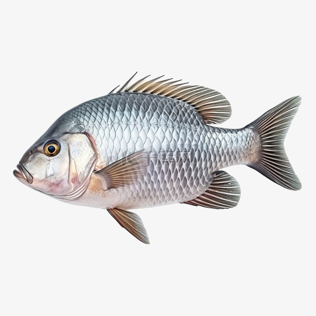 泰国淡水鱼中的尼罗罗非鱼或 p