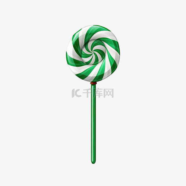 绿色甜蜜圣诞棒棒棒糖传统符号条