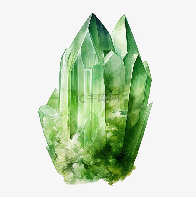 水彩水晶绿