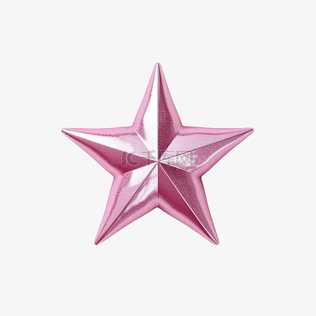 圣诞星银色闪光搭配粉色星星3D