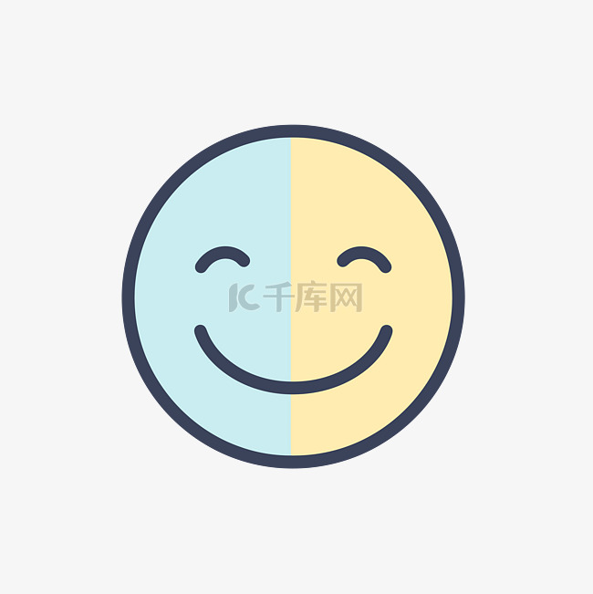 快乐的笑脸图标设计有两个版本，