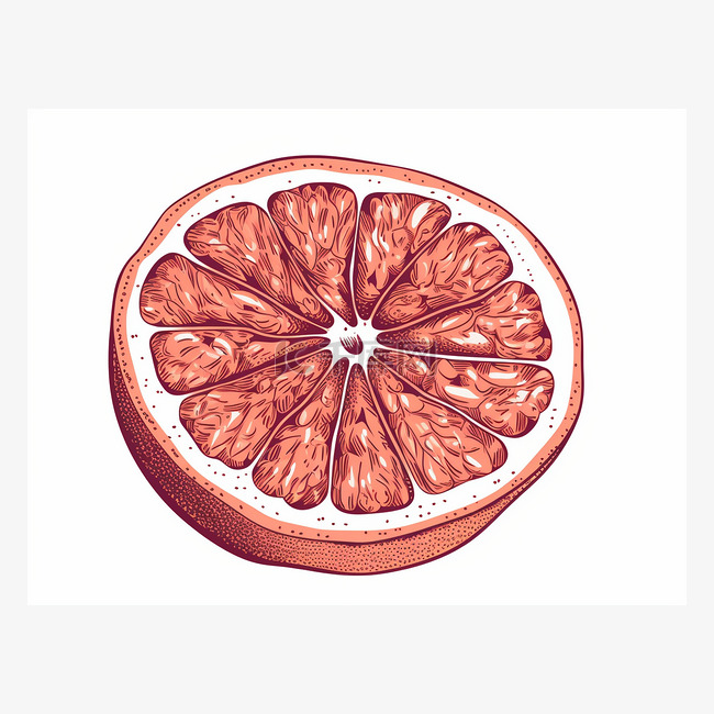 葡萄柚的素描
