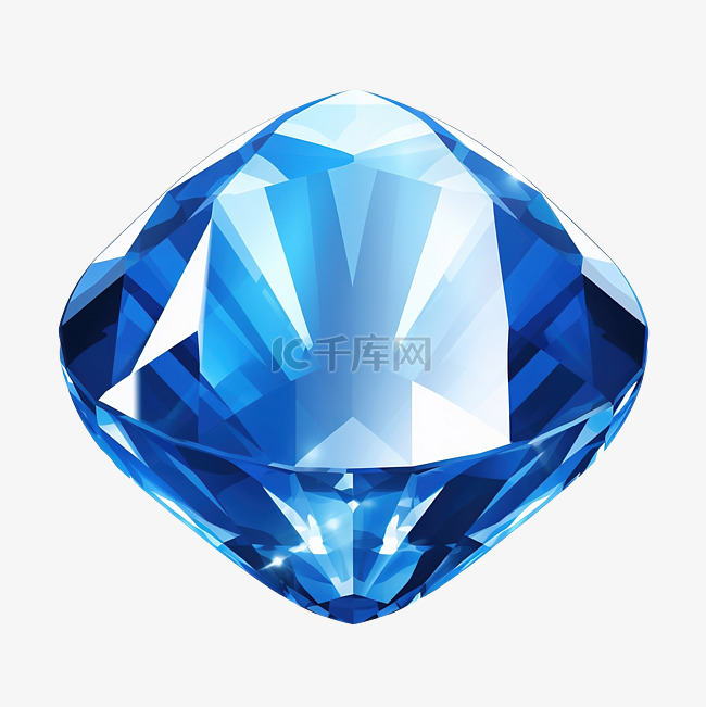 蓝色钻石png插图