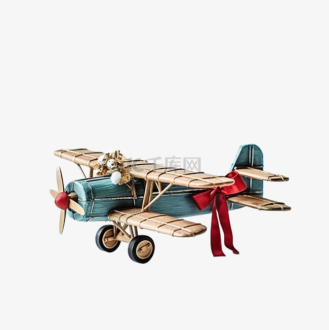 圣诞作文，配有一架木制老式飞机