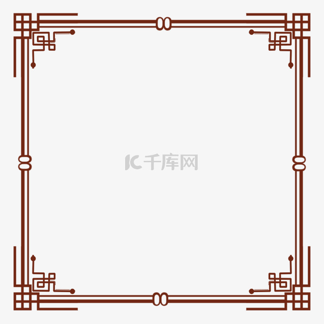 边框红色吉祥新年花纹