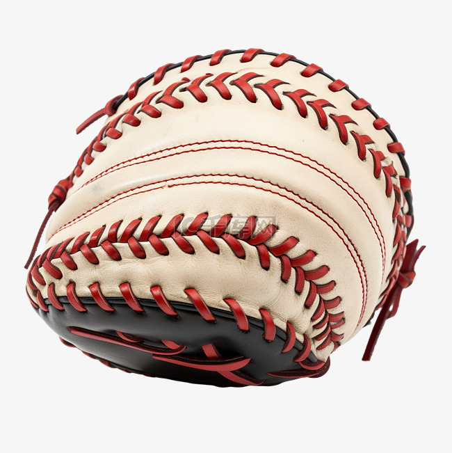 带红色缝线的皮革棒球受欢迎的垒