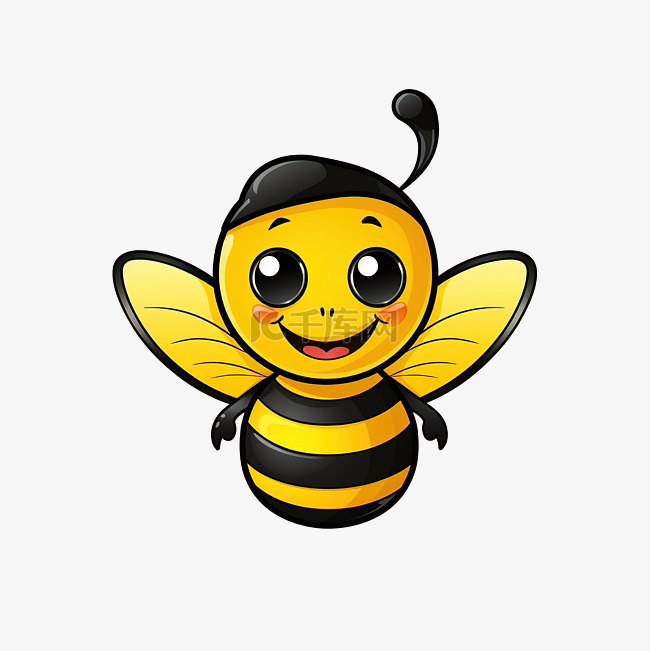 表情符号蜜蜂卡通傻笑