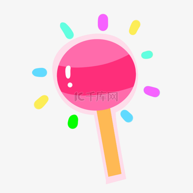 粉红色装饰棒棒糖
