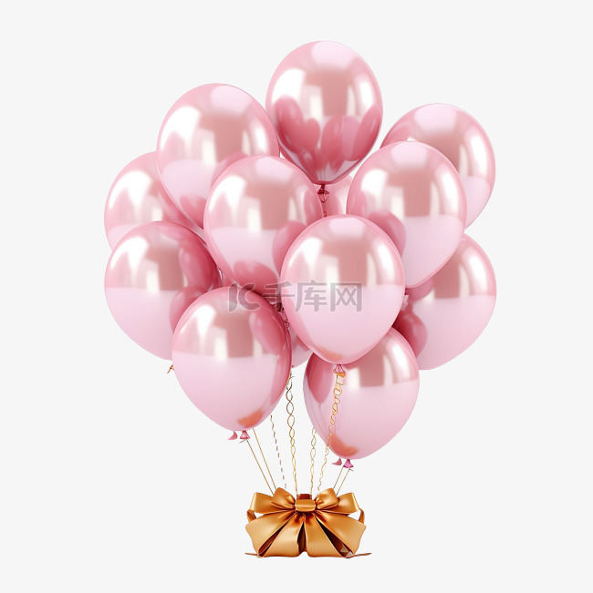 粉色气球生日派对