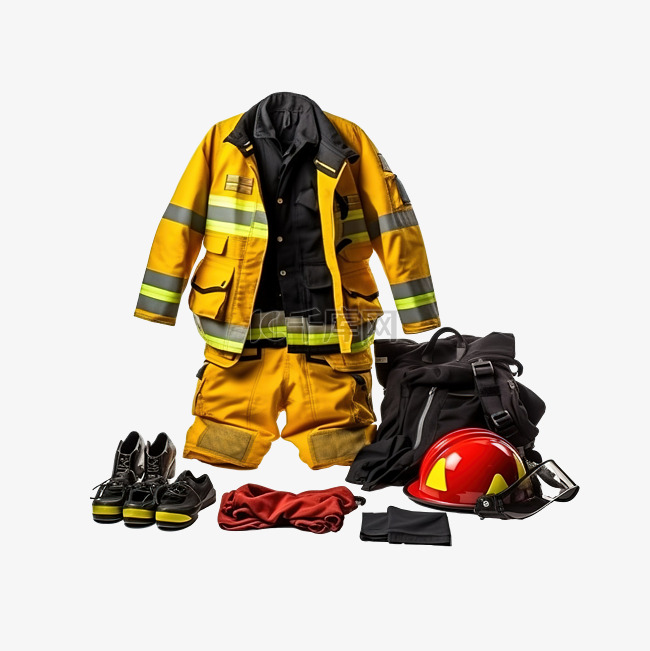 纸条制服防护服消防装备消防员