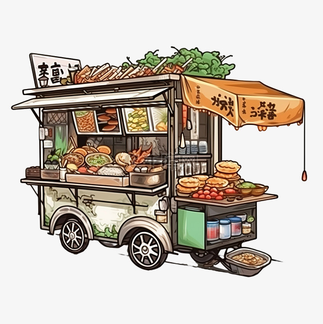 odeng韩国街头食品的插图