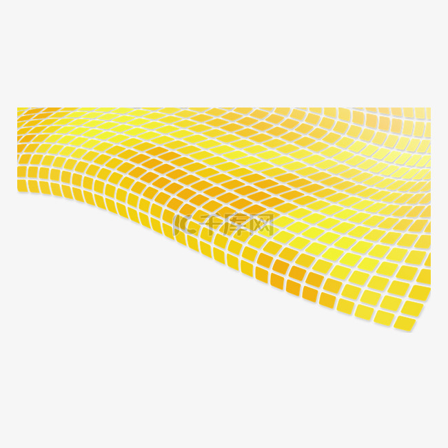 几何光效边框金色方形波纹