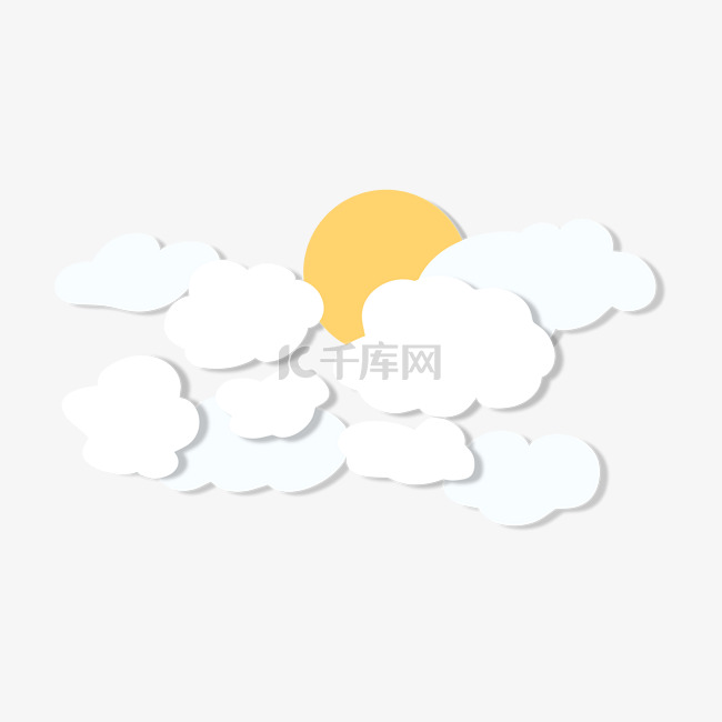 天气剪纸太阳