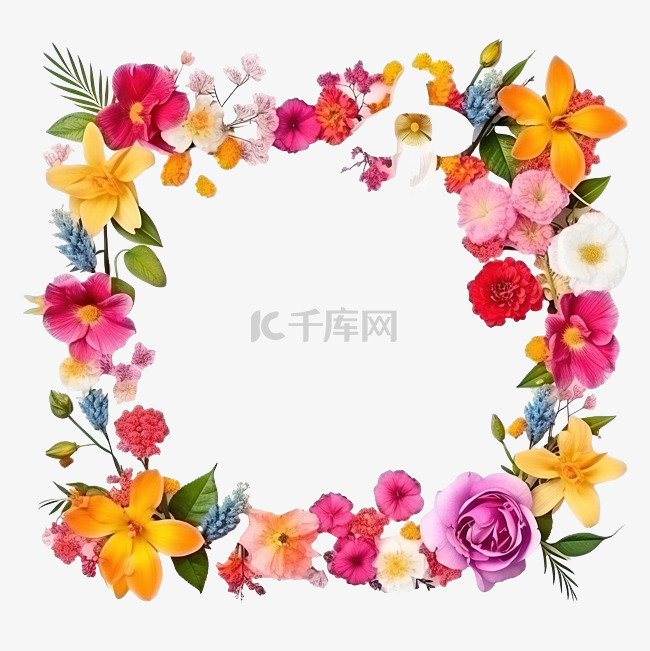 花卉和花卉装饰框