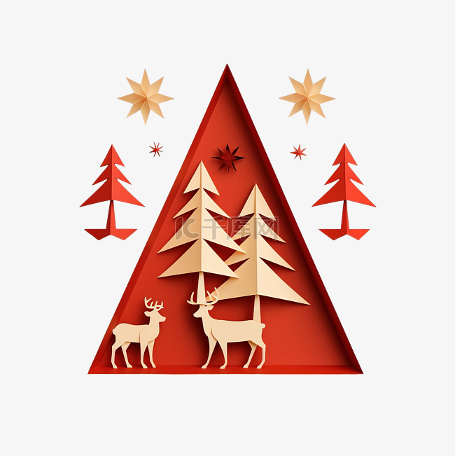 最小的圣诞主题，用于装饰三角形