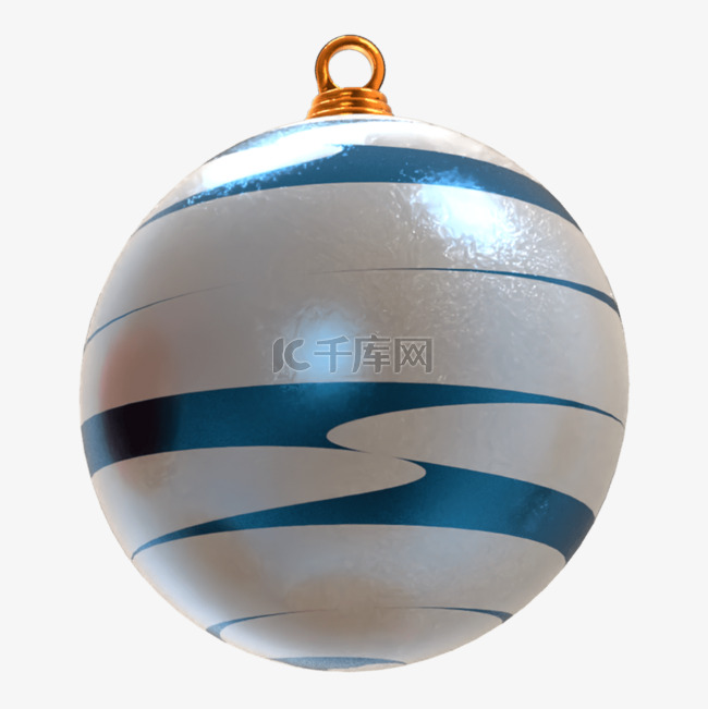 圣诞节装饰球3d写实立体