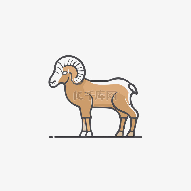 公羊的插图 向量