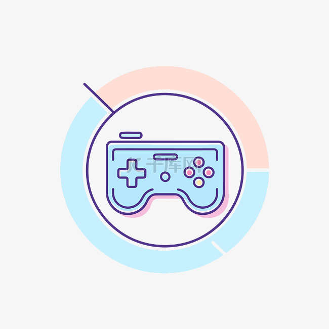 视频游戏控制器图标说明 向量