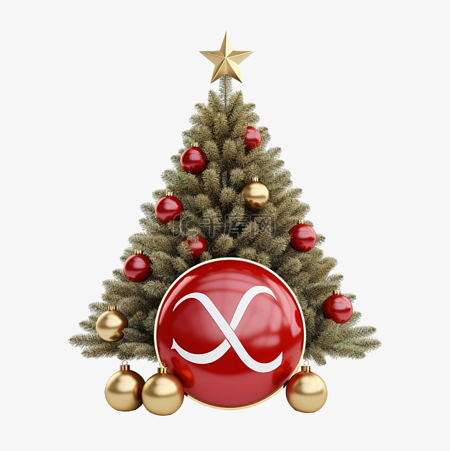 圣诞树和禁止标志