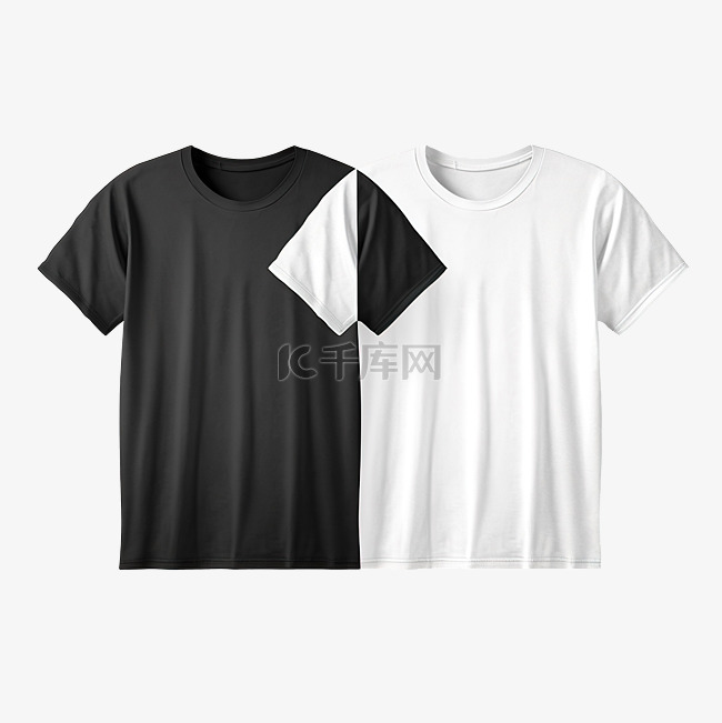 黑色和白色 T 恤