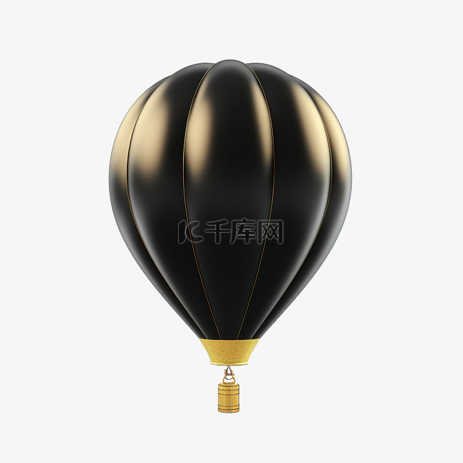氦气球黑金3D模型